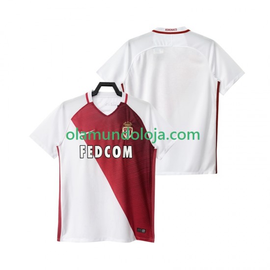 Camisola AS Monaco 2016 2017 Homem Equipamento Primeiro Manga Curta